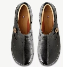 Ladies Clarks Black Leather Un
