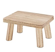 Small Wooden Foot Stool, Plant