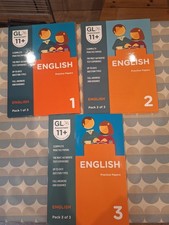 GL Assessment 11+ English Practice Papers Pack 1,2 and 3 in very good condition