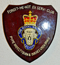 Royal British Legion Pype Hayes, Tyburn & Birches Green Branch plaque shield RBL