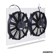 ALUMINIUM RACE ENGINE RADIATOR RAD FAN SHROUD KIT FOR NISSAN SKYLINE R33 GTST