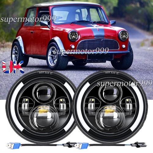 Round led headlights hi lo - 7", hi/lo
