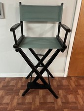 Casual Home Portable Bar Height Directors Chair with Wood Frame - Black