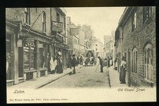 LUTON Bedfordshire  Old Chapel Street  - Shops / houses / people / horse & wagon
