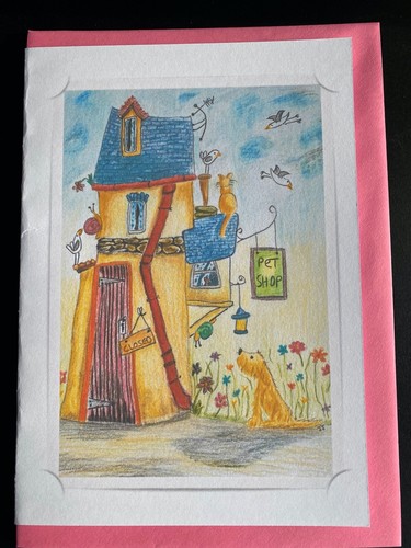 Whimsical seaside greeting - whimsical, a5