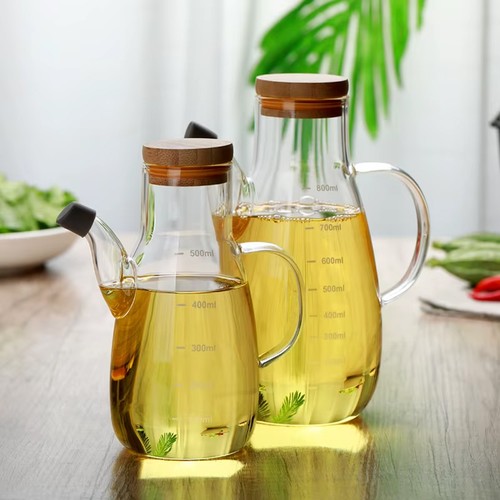 Glass olive oil pourer cooked - oil,