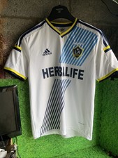 LA Galaxy 2015-2016 Home Shirt Steven Gerrard Herbalife Adidas White Size Medium