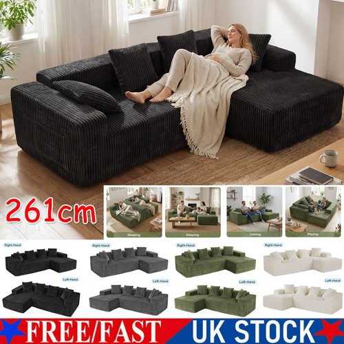 Jumbo cord shape corner sofa - shape,