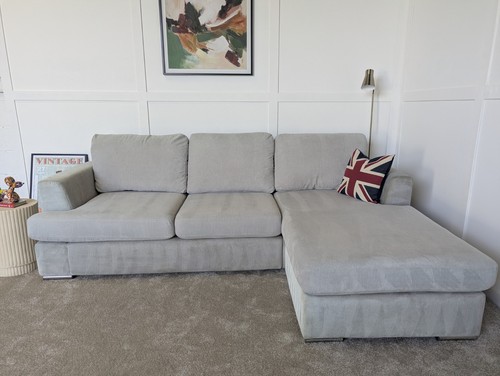 Dfs freya chaise sofa - chaise, grey