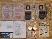 2 x PAIRED KABA 20i MAPLE LOCKS 4x HIGH SECURITY DIMPLE KEYS & REGISTRATION CARD