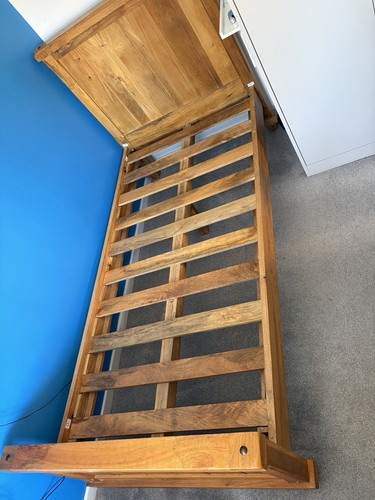 Single mango wood bed frame - single,