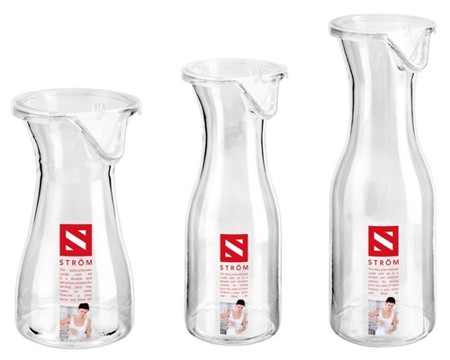 Plastic carafe with lid - plastic,