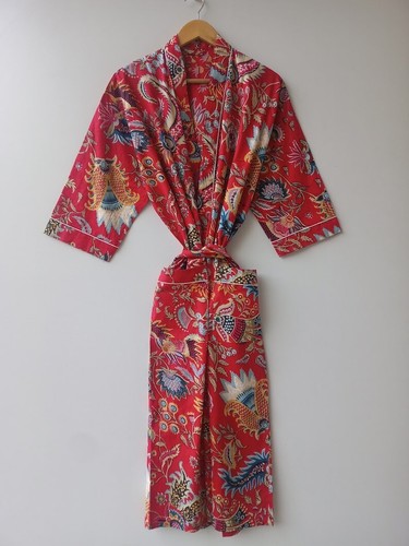 Handmade cotton robe dressing - robe,