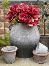  Rustic Urn Vase, Wide Stone
