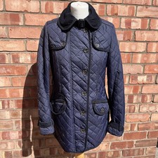 Next Quilted Jacket Navy Cord