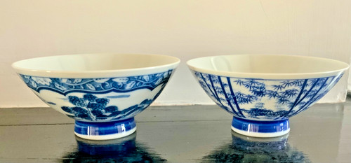Set two blue and white - of,