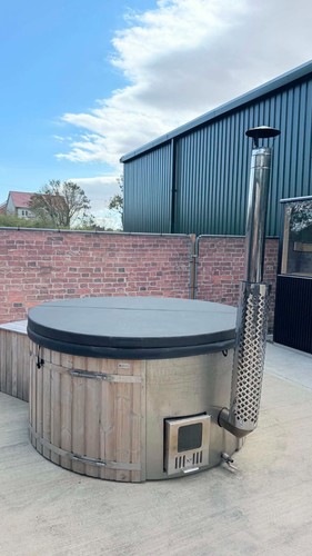Wood fired hot tub - hot, garden