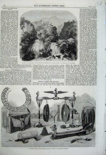 Old antique print 1860 - old,
