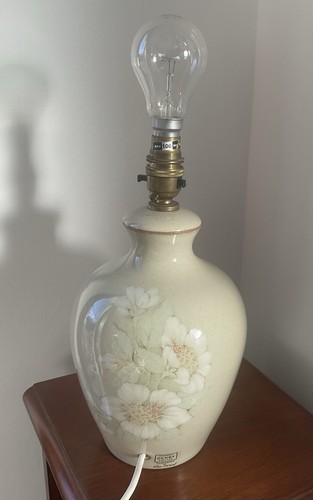 Vintage denby stonewear lamp - stonewear,