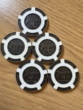 5 x Tangiers Casino $1 Brass