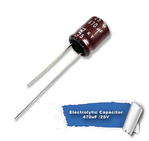 470uf 25v radial electrolytic - radial,