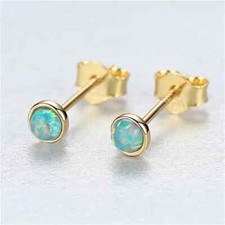 Pair Mini 925 Silver 14k Gold