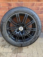 1X 20" 5X130 10 spoke black Alloy/Tyre set for Porsche Cayenne 2010-2014 Turbo S
