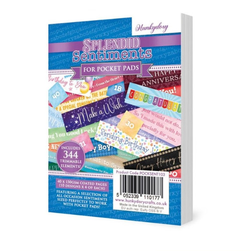 Hunkydory pocket pad sample - hunkydory,