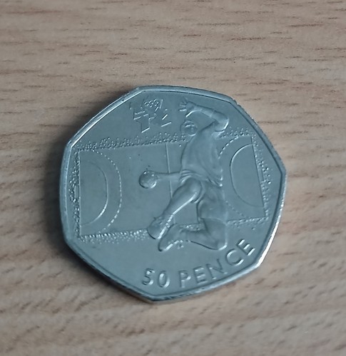 Handball 50p coin 2012 - handball,