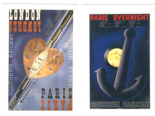 Railway poster 2 postcards - ,