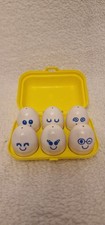 Vintage TOMY Play n Learn Hide & Squeak Toy Eggs Shape Sorter  Egg Box 1990s