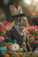 Fun Rabbit Hare in a Suit