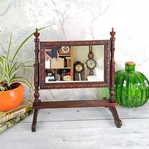 Vtg oak wood carved - ,