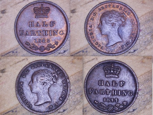 Half farthing 1843 1844 - farthing,