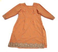 Intricate Thread Work Indian Kurti Knee-Length Handmade Kameez Tunic Chic Style