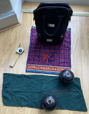 Hensellite Crown Green Bowls 2 Full Bias+Bag+Towel+Polishing Cloth+Measure Tape