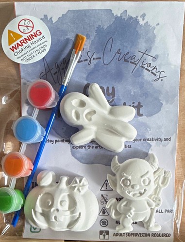 Halloween plaster painting - plaster,