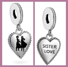 SISTER LOVE HEART CHARM