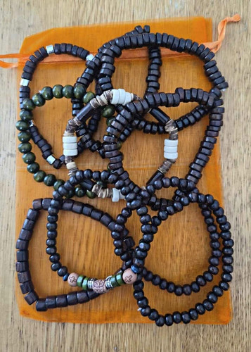 Mixed lot black beaded - black,