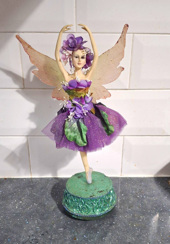 Musical purple green fairy - purple,