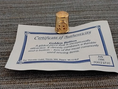 Collectable thimble golden - collectable, thimble,