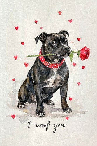 Large luxury black staffy - black,