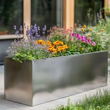Zinc Galvanised Trough Planter