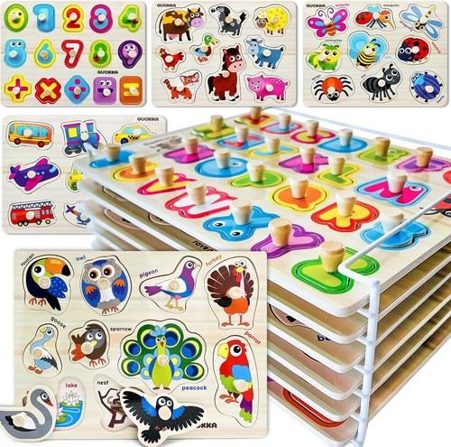 Wooden puzzles for toddlers - wooden,