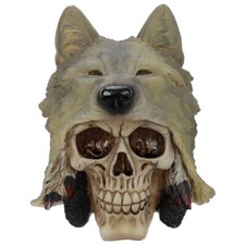 Skull with Wolf Head