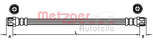 Brake hose for citro - brake,