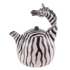 Blue Sky Ceramic Zebra Teapot