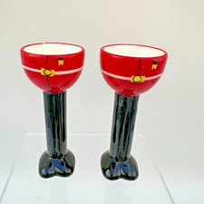 Queen's Guard Pair of Egg Cup Soldier Red Beefeater Collectable Easter Kitchen