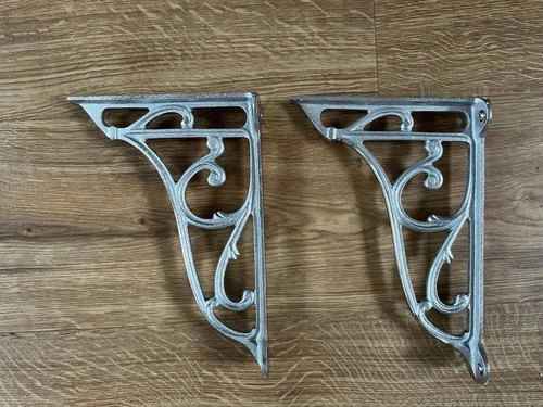 Pair chrome metal - of, ornate