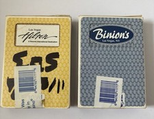 2 x Decks of Binions and Las Vegas Hilton Used Casino LAS VEGAS Paulson Sealed